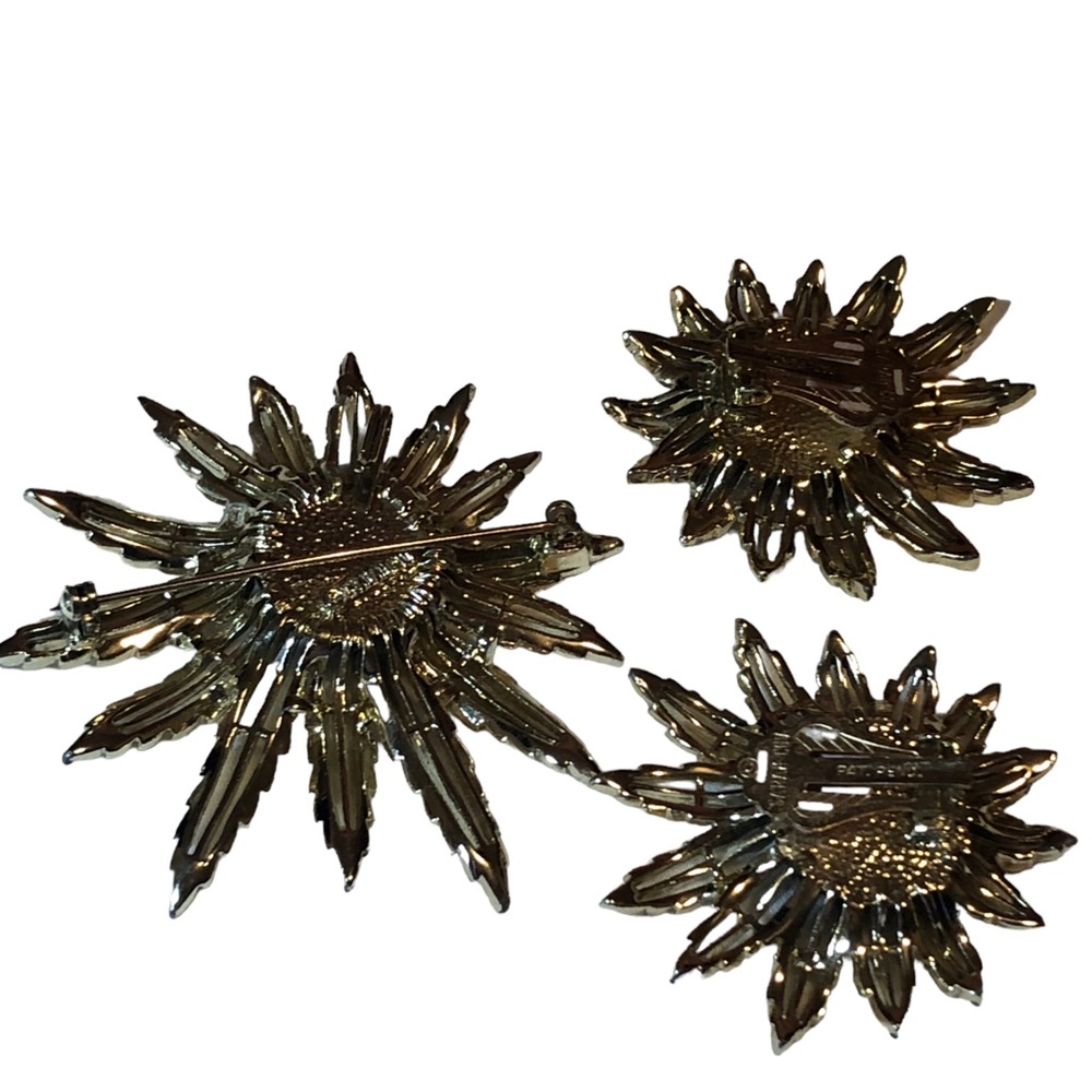 SARAH COVENTRY - Vintage Starburst Brooch Pin and Clip‎ Earrings Set - Sunflower - Picture 5 of 8